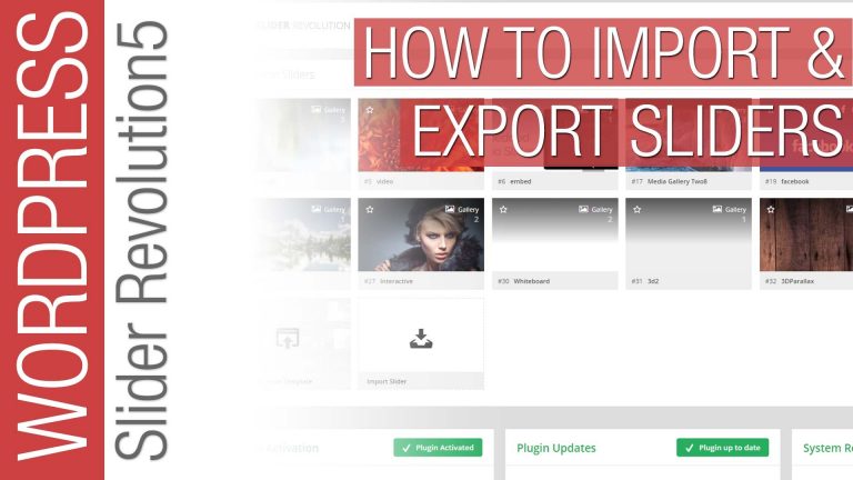 How to Import & Export Slider Revolution Sliders