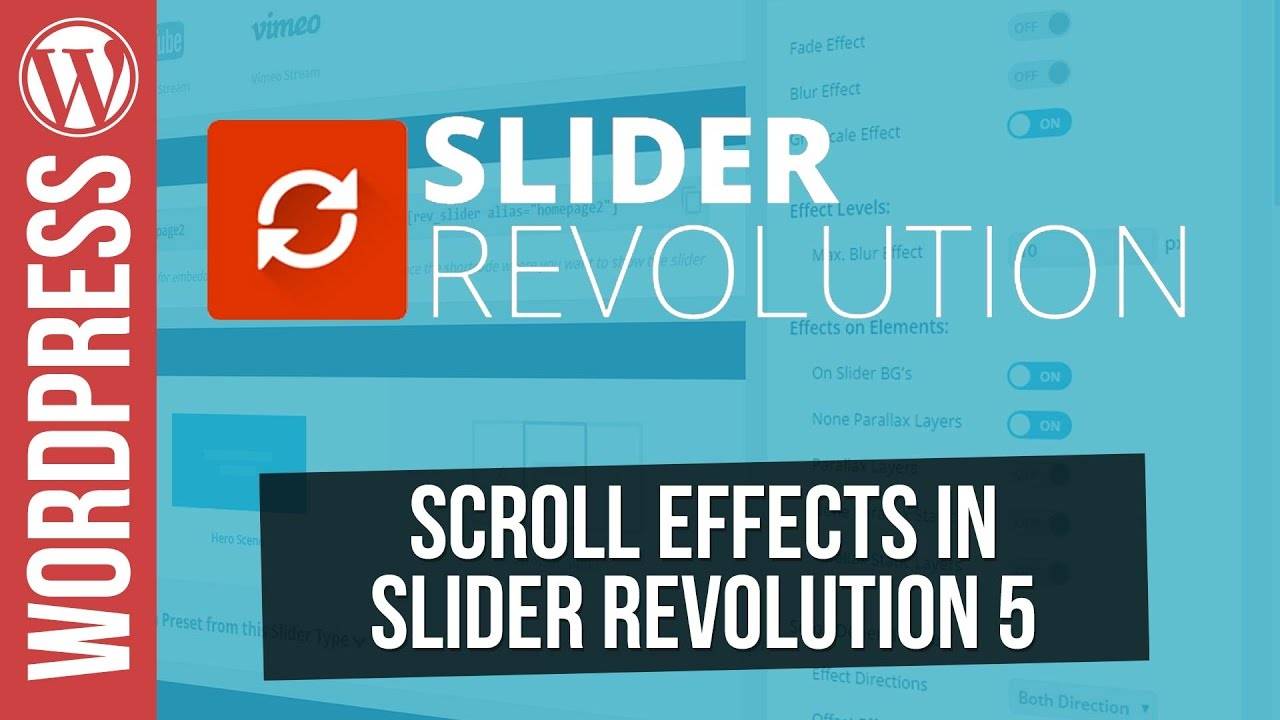Creative Scroll Effects in SLIDER REVOLUTION 5 for Wordpress