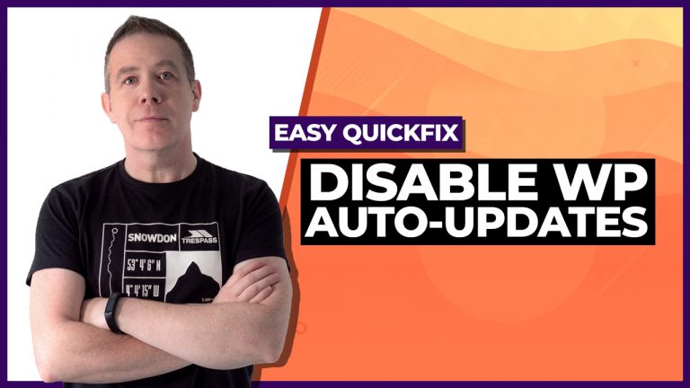 Disable WordPress Auto updates